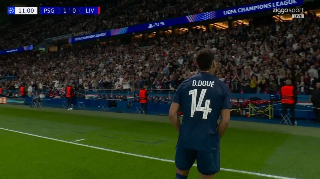 20岁309天，杜埃是欧冠进球上双第六年轻的球员